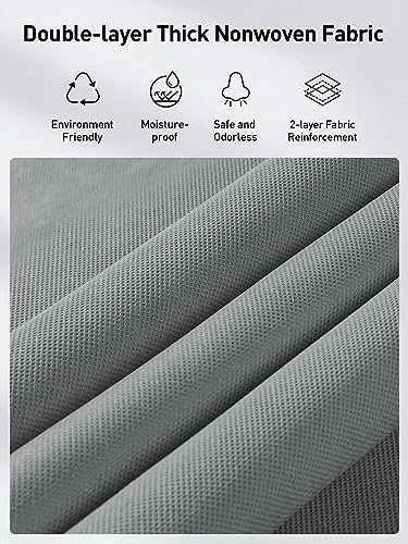 1 Pc Over the Door Organizer with 5 Bins 10 Side Pockets (Grey / 5 Tier)