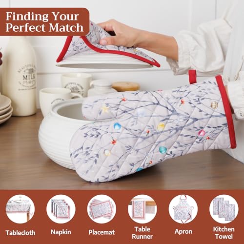 Pot Holders 100% Cotton Potholders (111 - Fairy Christmas / 8" x 8" (Pot Holder Pack of 2))