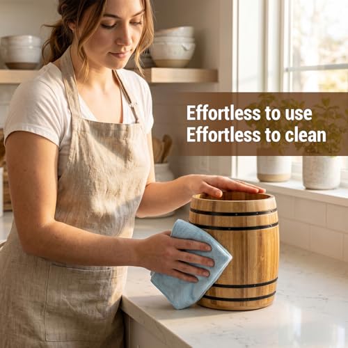 Wine Barrel Design Kitchen Utensil Crock
