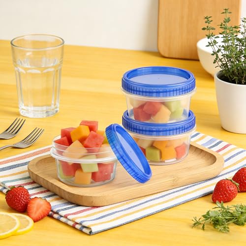 6 Pack Freezer Containers with Screw On Lids (8oz-6pack)