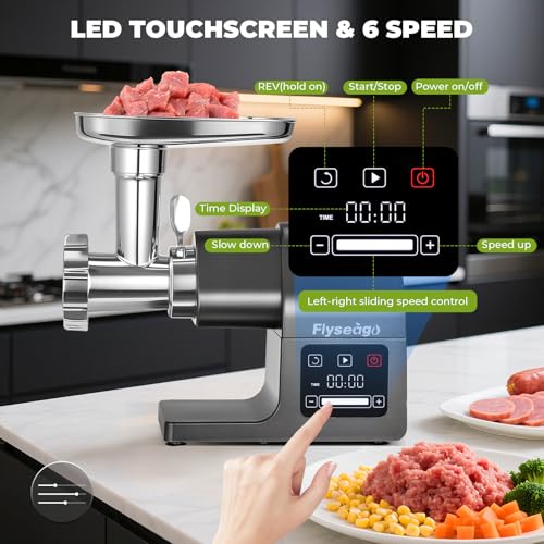 Meat Grinder Electric 3200w Digital Touch Control Multifunction