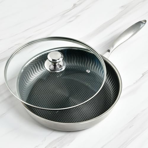 11 In Glass Lid for Frying Pan (11 in / Silvery / Round)