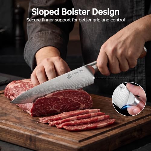 5 PCS Japanese Kitchen Knife Set with Ergonomic Rosewood Handle (5pcs knife set)