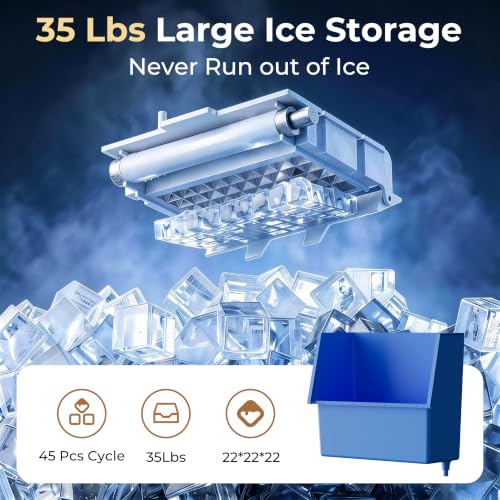 Commercial Ice Maker Machine (100lbs/24H / Commercial Ice Maker-Black)