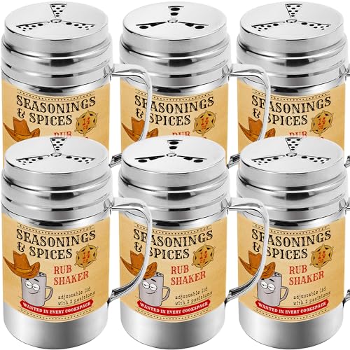 Pack of 6] 14 oz Seasonings Spice Shakers (14 Oz)