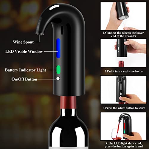 Wine Opener Valentines Day Gift Set with Electric Wine Bottle Opener (Pro Gift Set / Space Black)