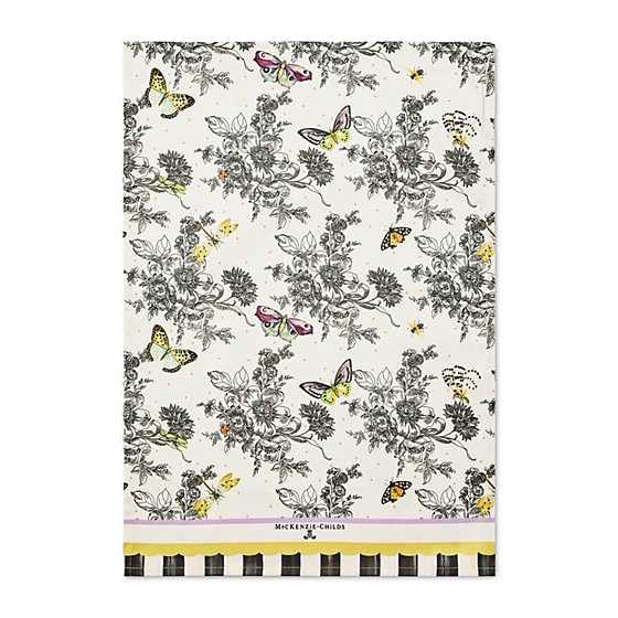 Printed Cotton Dish Towel (Butterfly Toile / 1-Pack)