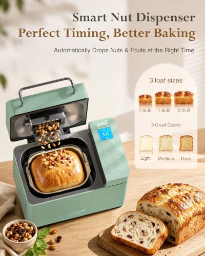 2.2LB Bread Maker (Kelly Green Stainless Steel)