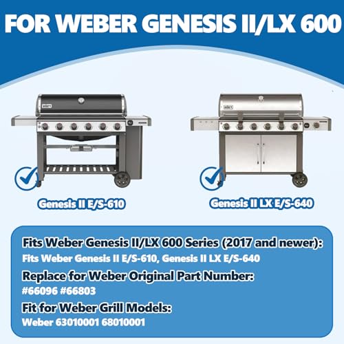 Stainless Steel Grill Grates for Weber Genesis II 600 Series Grill Parts (18.75" x 39.75")