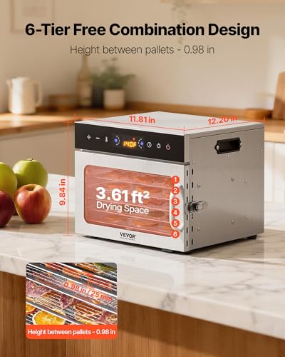 Food Dehydrator Machine (6-Trays/400W)