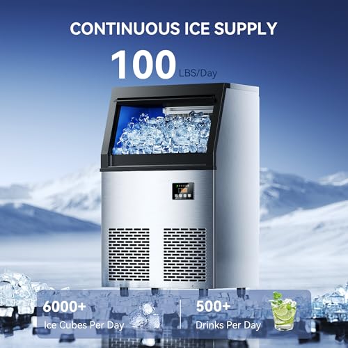 Commercial Ice Maker Machine (100lbs/24H)
