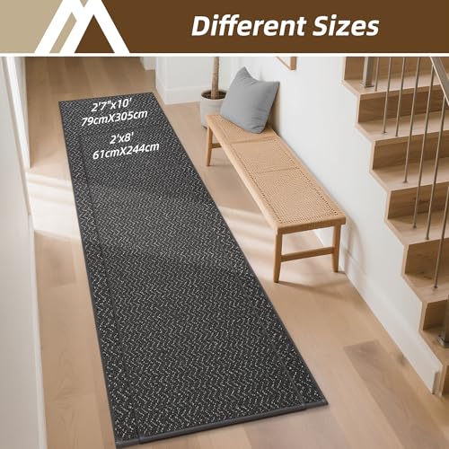 Hallway Runner Rugs Non (Dark Grey / 2' x 8')