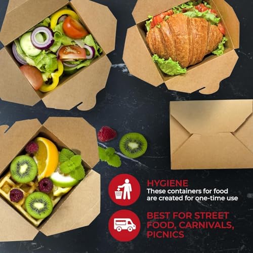 Takeout Storage Containers (Kraft 30oz 70pack)