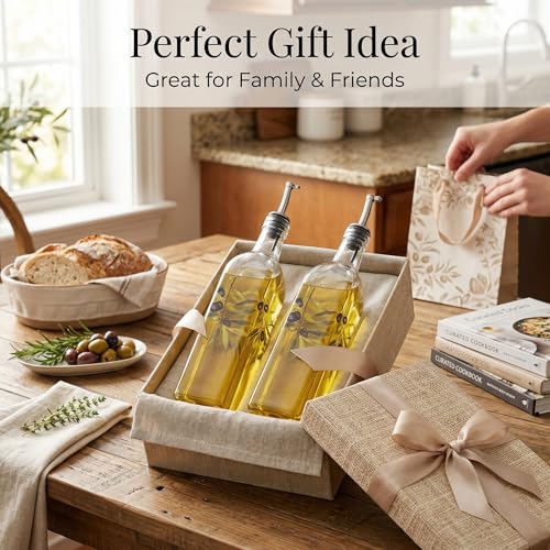 Topadorn 17oz Glass Olive Oil Dispenser Bottle