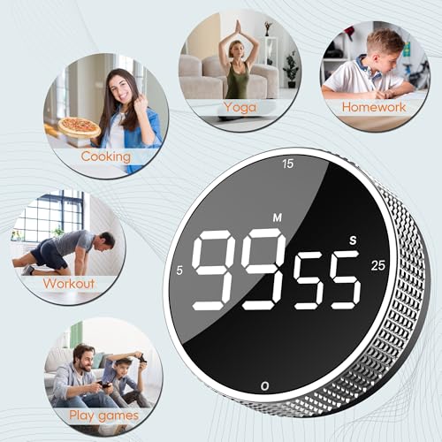 Digital Kitchen Timer (Silver)
