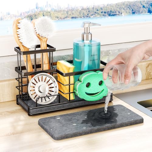 Kitchen Sink Caddy Organizer (Black-drying Stone)