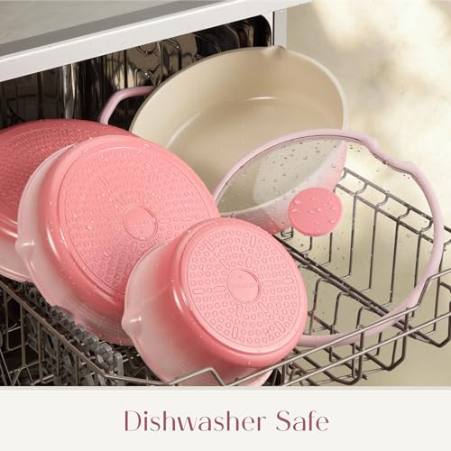 20pcs Titanium Cookware Set (Gradient Pink)