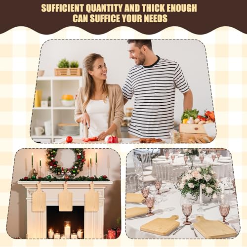 6 Pcs Wood Cutting Boards Bulk 11 Inch with Handle (11 x 5 inches)