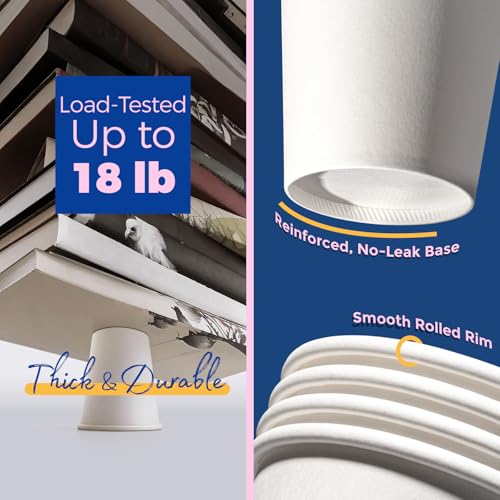 50 Pack 8 oz Disposable Coffee Cups with Lids (8 oz / Classic)