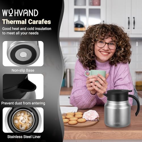 Small Insulated Coffee Carafe (Silver / 27 Ounces)