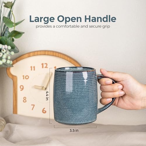 Large Coffee Mugs Set of 4 (Space Blue / Set of 4 (18oz))