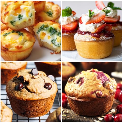 Silicone Jumbo Muffin Pan 3 Pack 6 Cup 3.5 Inch Large Muffin Tin Non Stick BPA Free for Baking Giant Muffins Cupcakes Frittatas (6-Cup Jumbo)