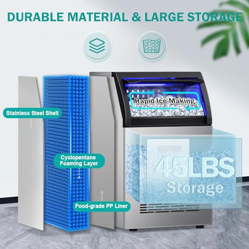 Commercial Ice Maker Machine (150Lbs/24H)