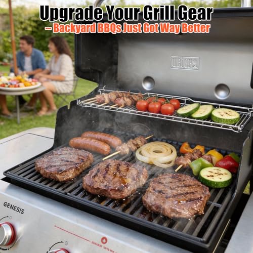 18.75 Inch Cast Iron Grill Grates for Weber Genesis II 300 Series (18.74" Weber Genesis II 300)