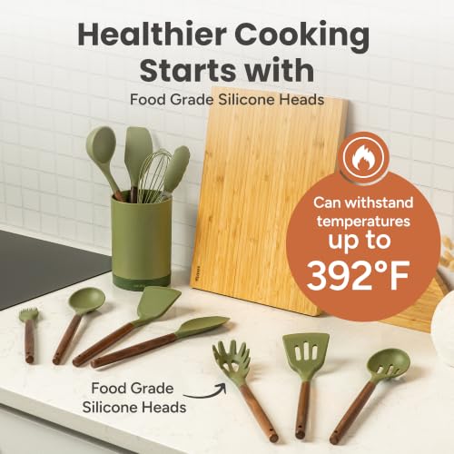 Silicone Kitchen Utensils Set (Green)
