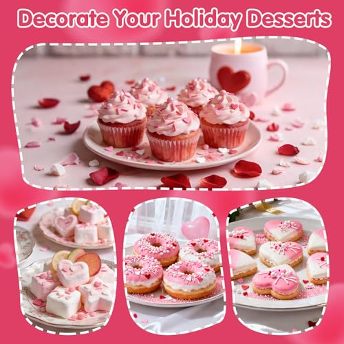 Edible Heart Pearls Sprinkles (Valentine Heart)