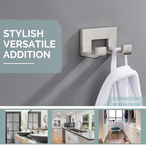 Double Towel Hook (Brushed Nickel)