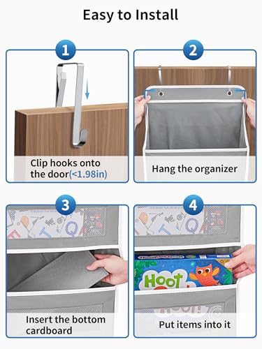 Over the Door Organizer for Bedroom (Grey / 1 Pack (Standard))
