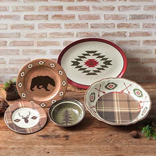 Aztec Bear 14 Piece Melamine Dinnerware Set (14 Piece / Aztec Bear)