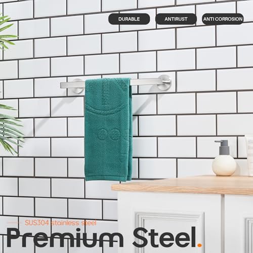 16 Inch Bathroom Towel Bar Bath Towel Rack Kitchen Towel Holder Towel Hanger Wall Mounted SUS304 Stainless Steel Brushed Nickel AN4001BR (Brushed Nickel / 16-Inch)