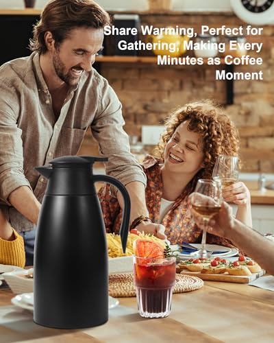 70oz Thermal Coffee Carafe for keeping hot (Black / 71 Ounces)