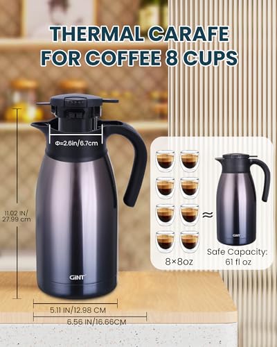 1.9L 64Oz Thermal Coffee Carafe (Purple / 64.2 Ounces)