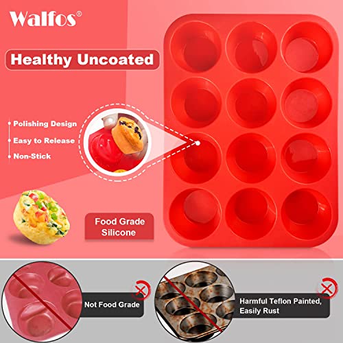 Silicone Muffin Pan Set of 3 (Muffin Pan Set / 3 Pcs: 24Cups + 12Cups + Top 6Cups)