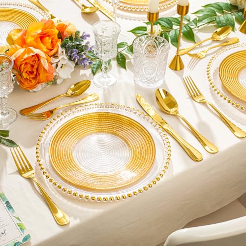 18 10 Stainless Steel Silverware Set for 4 (Gold / 20-Piece)