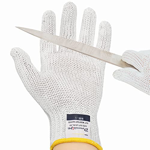 Level 8 Reinforced Cut Resistant Gloves (Large (Pack of 1) / White)