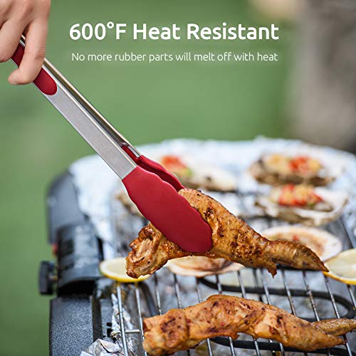 Kitchen Tongs for Cooking ((04) Red)