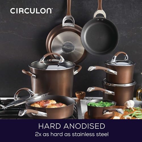 Symmetry Non Stick Pots and Pans Set (11 Piece Set / Chocolate)