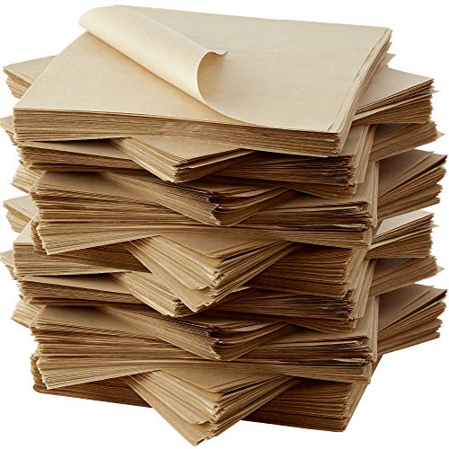 Eco Friendly Grease Proof 12" x 12" Deli Wrap 2000 Pk. Best Kraft Food Wrapping Paper Sheets for Picnic