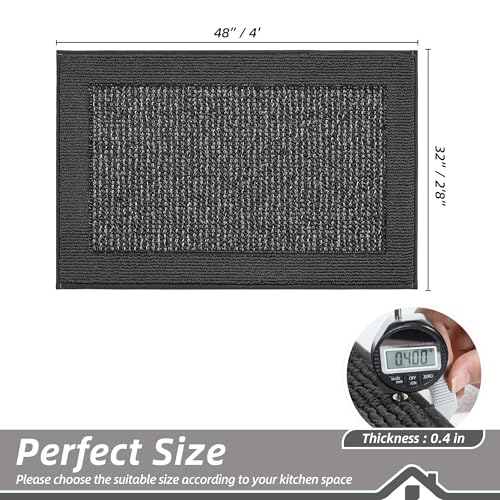 Kitchen Rug 32"x48" (Charcoal / 32" X 48" (Rectangular))