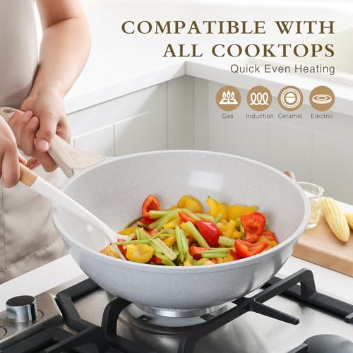 Ceramic Wok Pan (Gray)