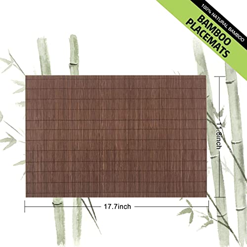 4 Pack Bamboo Placemats (Chocolate / Set of 4)
