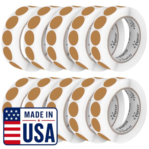 Kraft Brown Perforated Round Circle Dot Sticker 1 (Kraft Brown / 1 Inch)