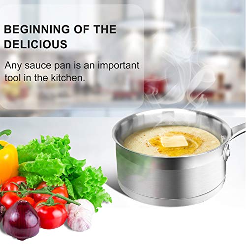 Stainless Steel Sauce Pan with Lid (1.6 Quarts)