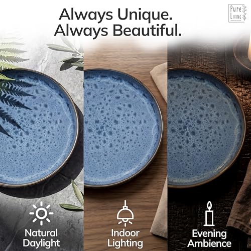 32 Piece Stoneware Dinnerware Set for 8 (Dark / Deep Blue / Set for 8 (32pcs))