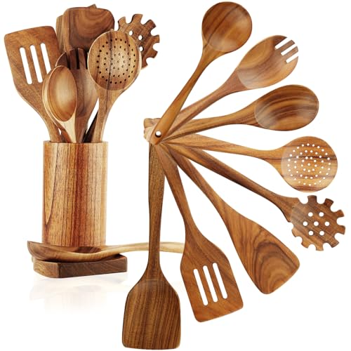 Wooden Spoons for Cooking (10 Count)