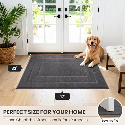 Dirt Trapping Door Mat Indoor Entrance (Grey / 32" X 47" (Rectangular))